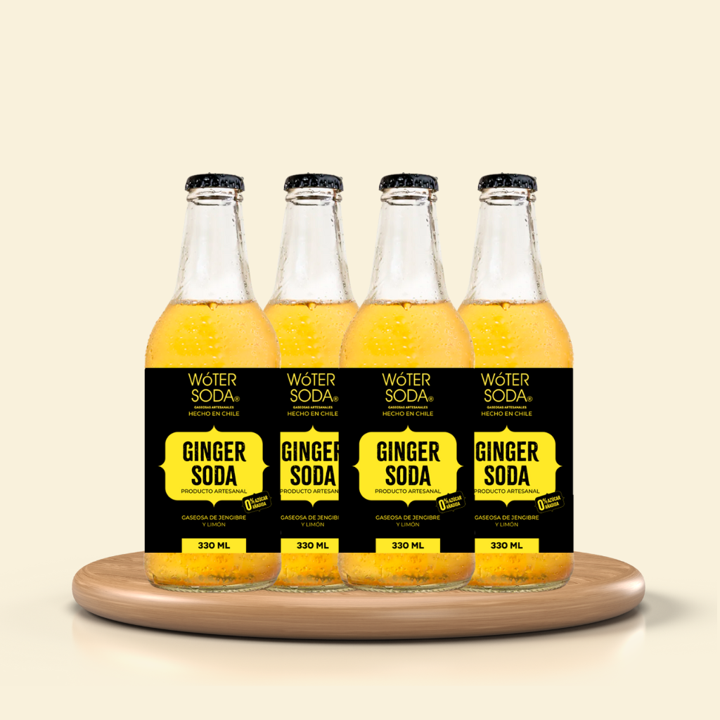 4 Pack Ginger Soda 0% Azúcar Añadida